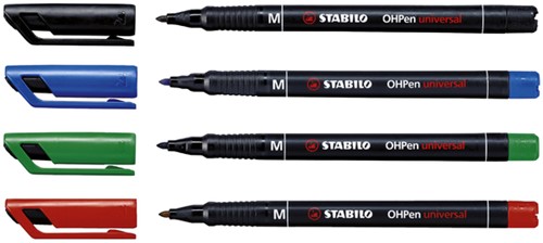 Viltstift STABILO OHpen permanent 843/46 rond 1mm zwart-2