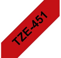 Labeltape Brother P-touch TZE-451 24mm zwart op rood-2