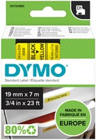 Labeltape Dymo 45808 D1 720880 19mmx7m zwart op geel