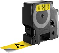 Labeltape Dymo 53718 D1 720980 24mmx7m zwart op geel-3