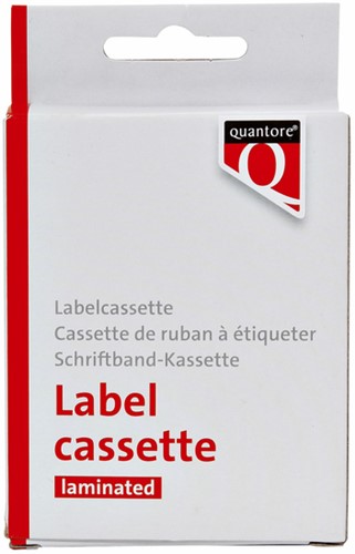 Labeltape Quantore TZe-221 9mmx8m zwart op wit-3