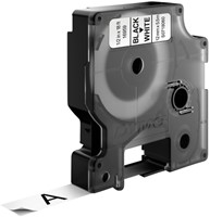 Labeltape Dymo 16955 D1 718060 12mmx5.5m poly zwart op wit-6