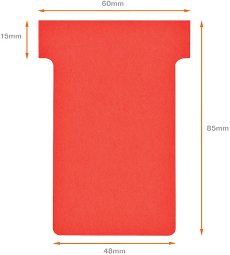 Planbord T-kaart Nobo nr 2 48mm rood-3