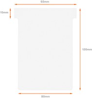 Planbord T-kaart Nobo nr 3 80mm wit-3