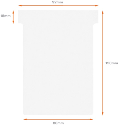 Planbord T-kaart Nobo nr 3 80mm wit-3