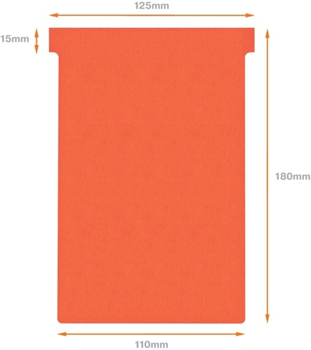 T-kaart Nobo nr.4 112mm rood 100 stuks-3