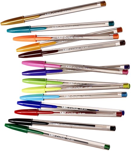 Balpen Bic Cristal large multicolour assorti etui à 15 stuks-2