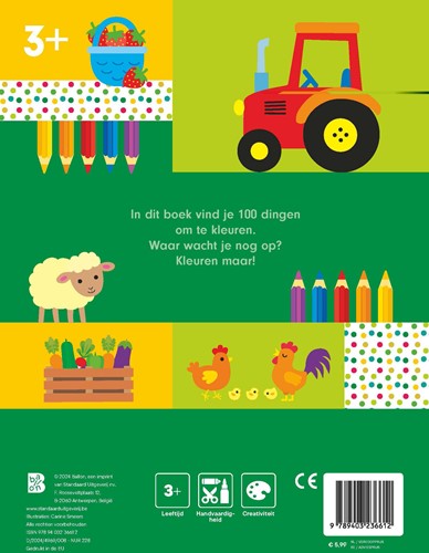 100 dingen om te kleuren: boerderij-2