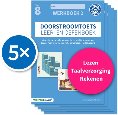 Deel 2 Doorstroomtoets Leer- en Oefenboek – Werkboek 2 + Online uitlegvideo’s (set van 5) Doorstroomtoets Leer- en Oefenboek – Werkboek 2 + Online uitlegvideo’s (set van 5)