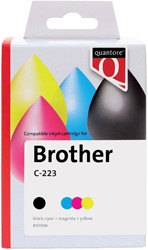 Inktcartridge Quantore alternatief tbv Brother LC-223 zwart + 3 kleuren