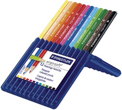 Kleurpotloden Staedtler Ergosoft driekantig 12stuks assorti