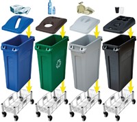 Afvalcontainer Slim Jim grijs 87liter-3