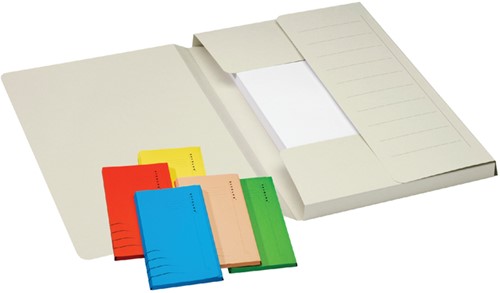 Dossiermap Djois Secolor Mammoet folio 3 kleppen 250gr recycled blauw-2