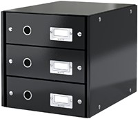 Ladenbox Leitz WOW Click & Store 3 laden zwart