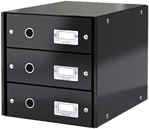Ladenbox Leitz WOW Click & Store 3 laden zwart