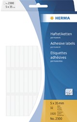 Etiket HERMA 2300 5x35mm wit 1920stuks