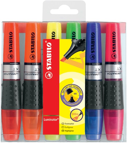 Markeerstift STABILO Luminator 71/6 etui à 6 kleuren