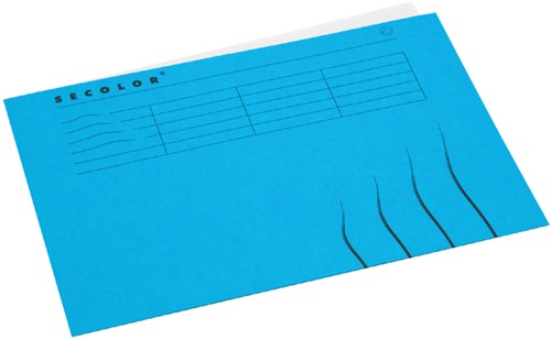 Vouwmap Secolor A4 gelijk 225gr blauw