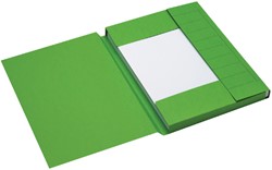 Dossiermap Secolor A4 3 kleppen 225gr groen