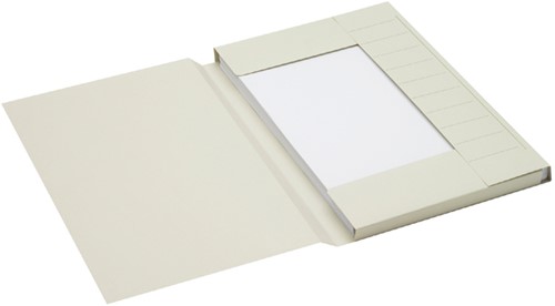 Dossiermap Secolor folio 3 kleppen 225gr grijs