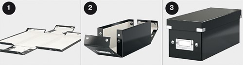 Sorteerbox Leitz WOW Click & Store 280x100x370mm gerecycled karton wit-3
