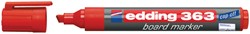 Viltstift edding 363 whiteboard beitel rood 1-5mm