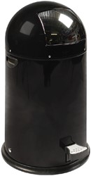 Afvalbak Kickcan metalen binnenbak 33liter zwart
