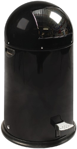Afvalbak Kickcan metalen binnenbak 33liter zwart