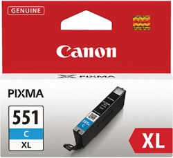 Inktcartridge Canon CLI-551XL blauw HC