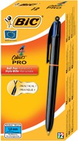 Balpen Bic 4kleuren Pro met ring en clip medium-2