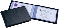 Visitekaartenmap Sigel VZ170 voor 40kaarten leer zwart