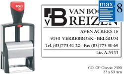 Tekststempel Colop 2600 personaliseerbaar 8regels 58x37mm