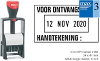 Woord-datumstempel Colop 2160 personaliseerbaar 24x41