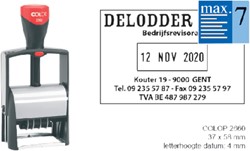 Woord-datumstempel Colop 2660 personaliseerbaar 37x58