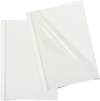 Thermische omslag GBC A4 4mm transparant/wit 100 stuks-2