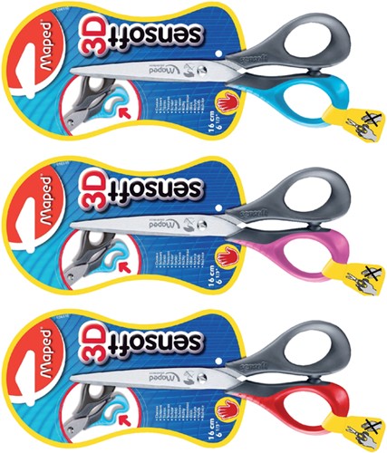 Kinderschaar Maped Sensoft 13cm links display á 12 stuks assorti-3
