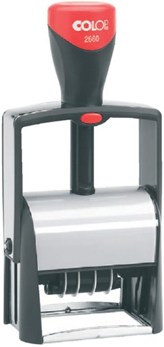Woord-datumstempel Colop 2660 personaliseerbaar 37x58-3