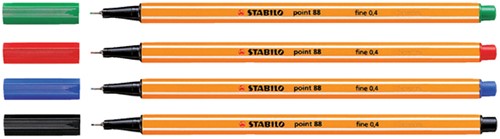 Fineliner STABILO point 88/40 rood-3