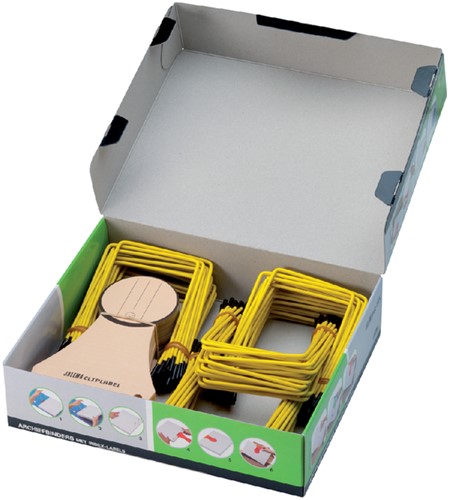 Archiefbinder JalemaClip Pli-fix geel 100 stuks-2