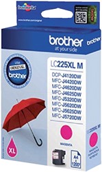 Inktcartridge Brother LC-225XLM rood HC