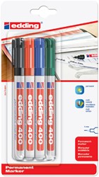 Viltstift edding 400 rond assorti 1mm blister à 4st