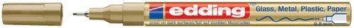 Viltstift edding 780 lakmarker rond 0.8mm goud en zilver  blister à 2 stuks-2