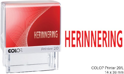Woordstempel Colop Printer 20 herinnering rood