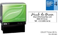 Tekststempel Colop 20 green line personaliseerbaar 4regels 38x14mm