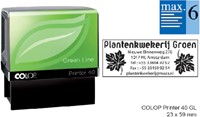 Tekststempel Colop 40 green line personaliseerbaar 6regels 59x23mm