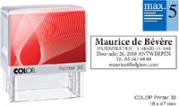 Tekststempel Colop Printer 30 personaliseerbaar 5regels 47x18mm