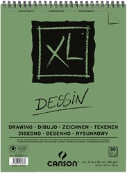 Tekenblok Canson XL Dessin A4 160gr spiraal 50 vel