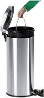 Afvalbak pedaalemmer RVS mat rond 3 liter-3