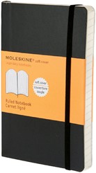 Moleskine Notitieboek pocket 90x140mm lijn soft cover zwart