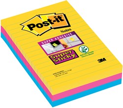Memoblok 3M Post-it 4690 Super Sticky 101x152mm lijn Rio